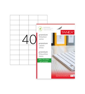 Etichete 40/A4 52.5*29.7mm colturi drepte 100/top Tanex